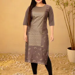 Anouk Rustic Selection Of 2 Ethnic Motifs Printed Round Neck Straight Kurtas image 3