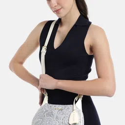 Van Heusen Ethnic Motifs Woven Design Structured Sling Bag image 3