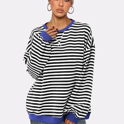 StyleCast x Revolte Women Striped Sweatshirt-image-86