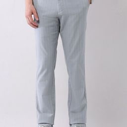 AD By Arvind Men Striped Slim Fit Mid-Rise Trousers-image-97