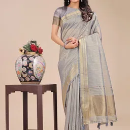 Astita Striped Woven Design Organza Saree-picture-29