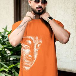 THE BEETEL HOUSE Men Graphic Printed Round Neck Cotton Oversized T-shirt-image-86