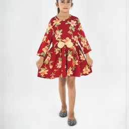FabJunior Floral Print Fit & Flare Dress-picture-45