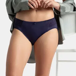 Jockey Full Coverage Soft Touch Microfiber Hipster with Lace Styling-1874 image 5