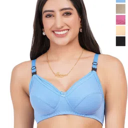 Liigne Women Pack Of 5 Full Coverage Maternity Non Padded Bra-picture-31