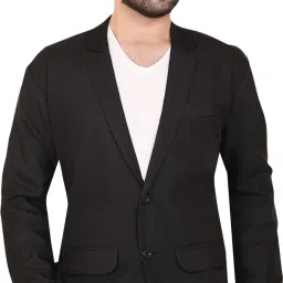 Men Self Design Single Breasted Casual Blazer-image-49