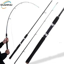quenhai 2 part solid fiber 180cm/6 foot fishing rod 180 cm Multicolor Fishing Rod-picture-49