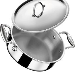 Artisan Triply Stainless Steel 22 cm Cook and Serve Casserole-image-11