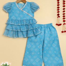 The Magic Wand Girls Printed Top With Palazzos-picture-21