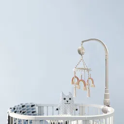 BABBLE WRAP Hand Stitch Nursery Musical Cot Crib Mobile Attachment: Cot Mobile image 2