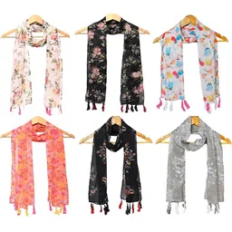 StoleVilla Women Pack of 6 Printed Scarf-28