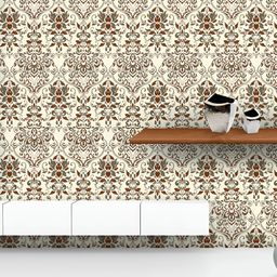 ArtzFolio Printed UV-Resistant Anti-Bacterial Ornate Vintage Damask Peel & Stick Wallpaper-image-49