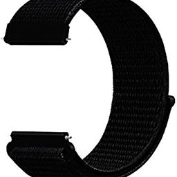 CellFAther Soft Nylon Sport Strap Replacement with Velcro Connector Wristband for Fitbit Versa Fitness Smart Watch Jet Black (Watch not Included) Smart Watch Strap-image-56