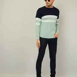 Kveto style redefined Men Colourblocked Pullover-image-74