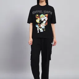 GRIFFEL Printed Oversized Pure Cotton Co-Ords-image-36