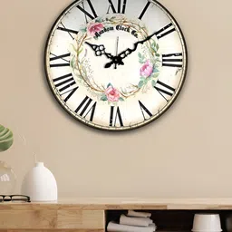 RANDOM White & Black Abstract Printed Analogue Contemporary Silent Wall Clock-picture-17
