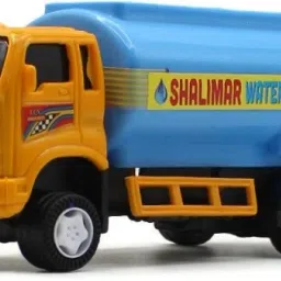 Medium size pull back oil tanker or water tanker yellow and blue color-22