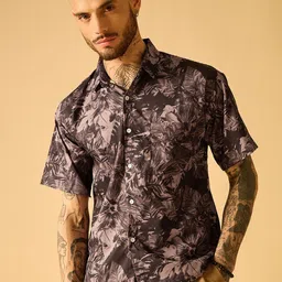 AKS Men Standard Semi Sheer Printed Casual Shirt-image-33
