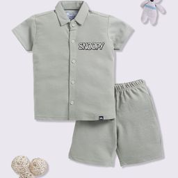 YK X Minute Mirth Boys Snoopy Printed Shirt with Shorts-picture-22