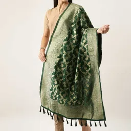 KALINI Woven Design Dupatta with Zari-image-87