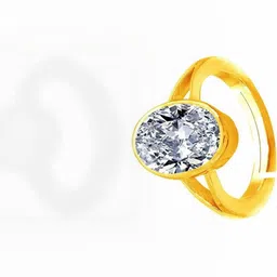GenZcomplex White Brass Zircon Finger Ring-image-78