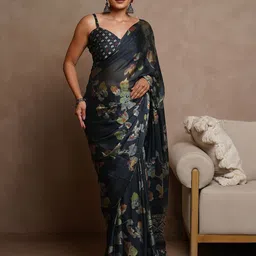 KALINI Floral Poly Chiffon Saree-picture-25