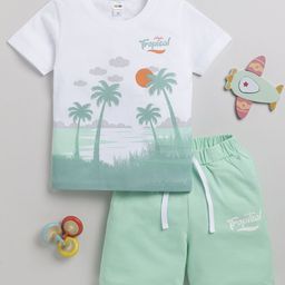 LITTLE NINJA Boys Printed T-shirt with Shorts-image-74