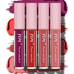 FOPE Set Of 4 Pout Perfect Long Lasting Liquid Lipstick - 4 ml Each-6