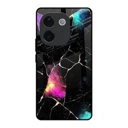 QRIOH Unisex Abstract Printed Vivo T3 Pro 5G Glass Back Case-53