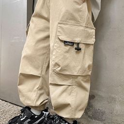 LULU & SKY Boys Loose Fit High-Rise Cargo Styles Joggers-image-69