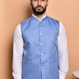 PRINTCULTR Textured Woven Nehru Jacket-picture-21
