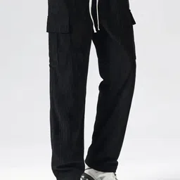VOGAAN Men Relaxed Fit Cargos Trousers-image-77