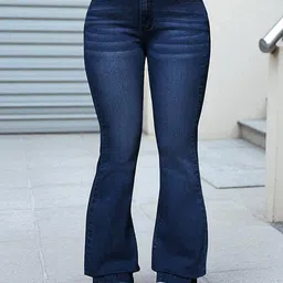 Crazeis Women Bootilicious Flared High-Rise Light Fade Vintage Wash Stretchable Jeans-picture-10