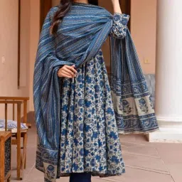 Printed Kurta, Trouser/Pant & Dupatta Set-image-18