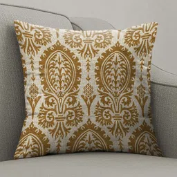 CASABLEU Brown & Beige 2 Pieces Ethnic Motifs Square Cushion Covers-image-80