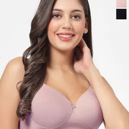 SHYAM SONS FLAIR Pack of 3 Full Coverage Lightly Padded T-shirt Bra-21