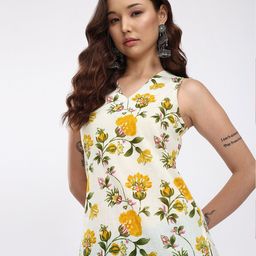 Anouk Rustic Floral Printed V-Neck Straight Kurti-picture-14