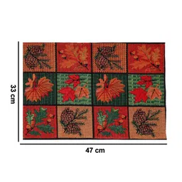 PRAKARTIK 6Pcs Red & Beige Printed Table Placemats image 4
