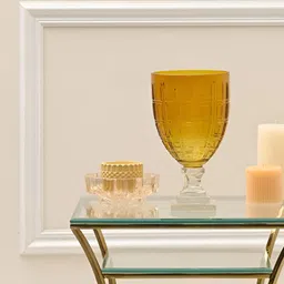 SITARRA LIVING Brown Textured Glass Cup-Shaped Vase-image-27
