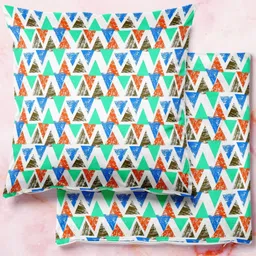 ArtzFolio Multicoloured Set of 2 Velvet Square Cushion Covers-54