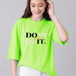 Stylecast X Kotty Women Typography Printed Drop-Shoulder Sleeves T-shirt-image-98