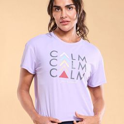 Enamor Typographic Printed Drop Shoulder Sleeves Relaxed Fit Crop T-shirt A311-image-51