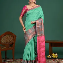 HELLA FASHIONS Woven Design Art Silk Saree-29