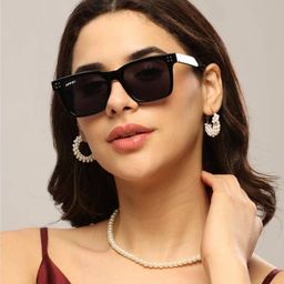 Arzonai Unisex Black Lens & Black Square Sunglasses With UV Protected Lens-picture-48