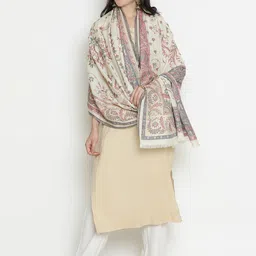 SHINGORA Floral Woven Design Woollen Cotton Shawl-picture-16