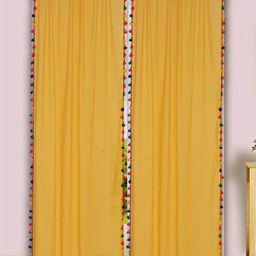 Dekor World Multicoloured Set of 2 Embellished Sheer Window Curtain-23