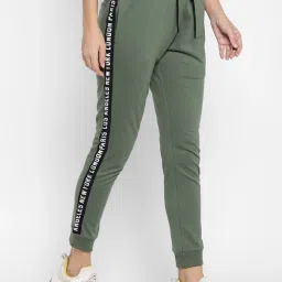 Women Solid Green Track Pants-image-70