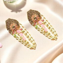 AccessHer Artificial Stones Studded Contemporary Drop Earrings-picture-21