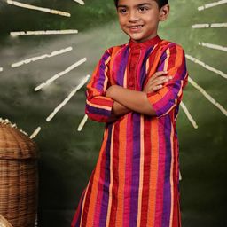 MIRALI Boys Striped Kurta-image-76