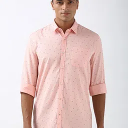 Peter England Men Spread Collar Conversational Printed Cotton Slim Fit Casual Shirt-image-63